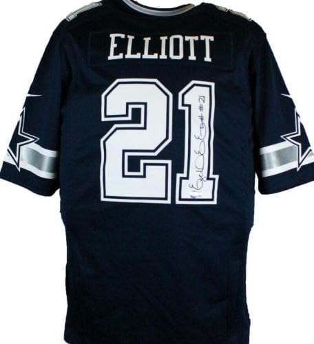Ezekiel Elliott Autographed Dallas Cowboys Nike Game Jersey-Beckett W Holo - Autographed NFL Jerseys