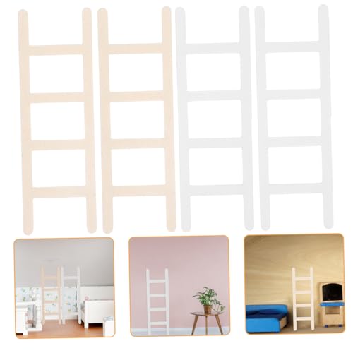 BESPORTBLE 4stücke Miniatur Holzleiter Für Puppenhaus Kleine...