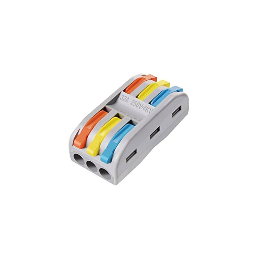 POWER CONNECT 3 IN-3 Out Universal Cable Connector, Push-in-Lever Type Splice Conductor Terminal (Pack of 1)-picture-24