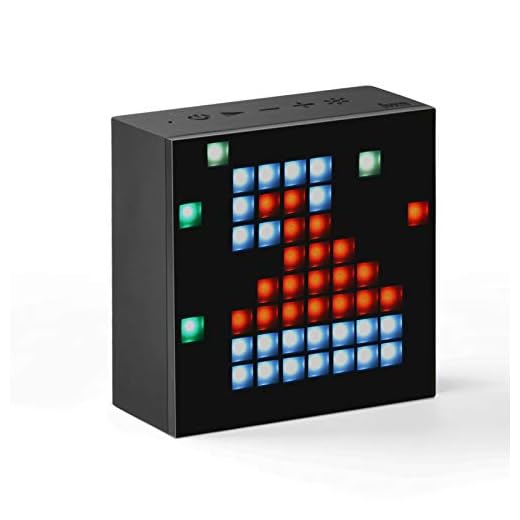 Divoom Aurabox - Altavoz inalámbrico con iluminación LED, color negro