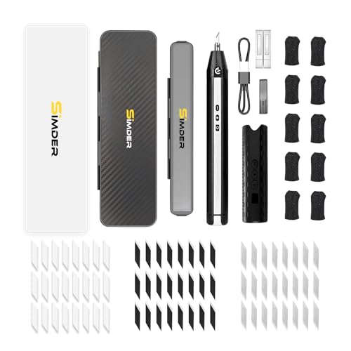 Image of Cordless Ultrasonic Cutter Knife with 72Pcs Neoblade Replacement Cut Resistant Finger Cots 40,000Hz Ultrasonic Knife with Led Light Cutting Polishing Grinding for 3D Printing Prototyping DIY Projects