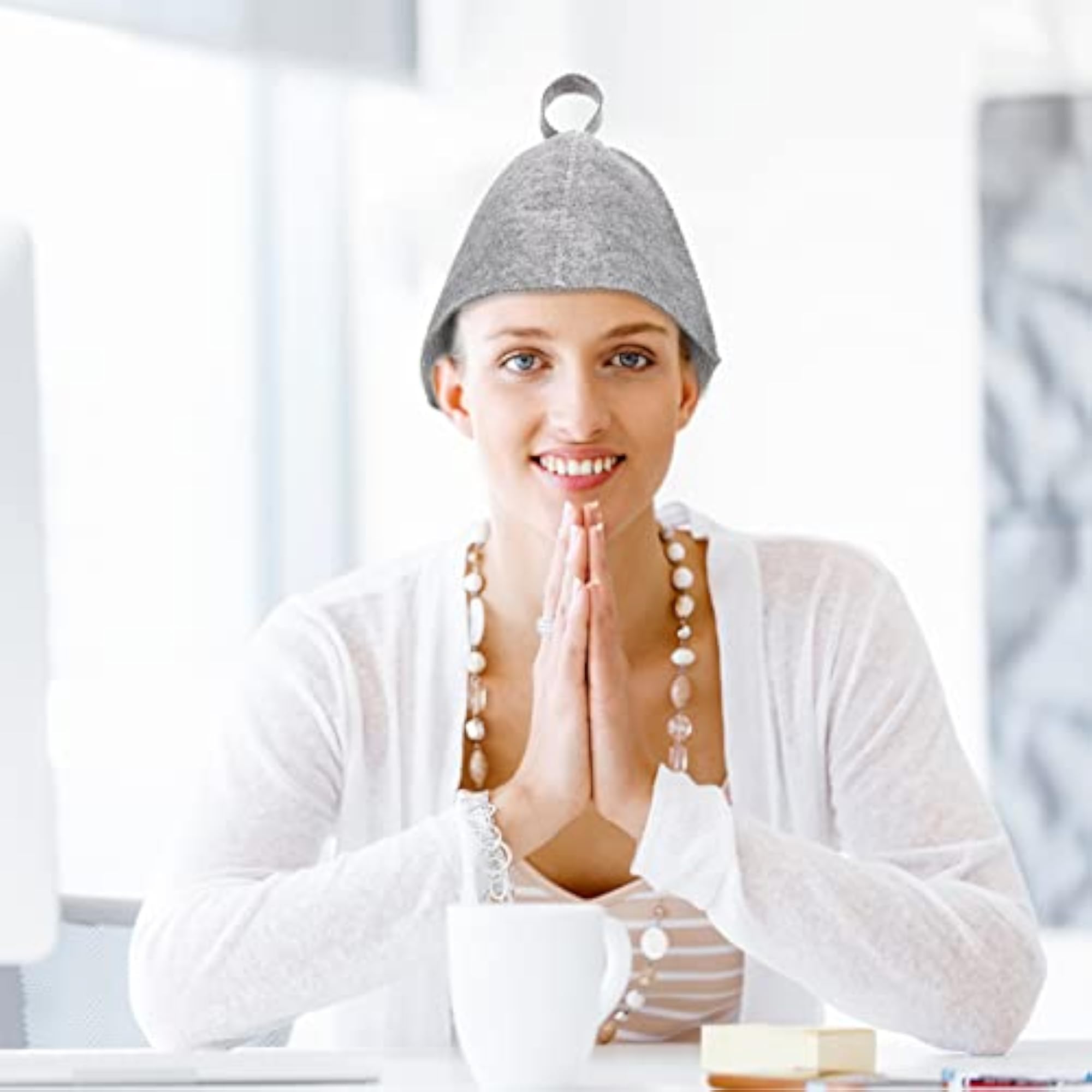 2Pcs Sauna Hat Russian Bath Hat Set