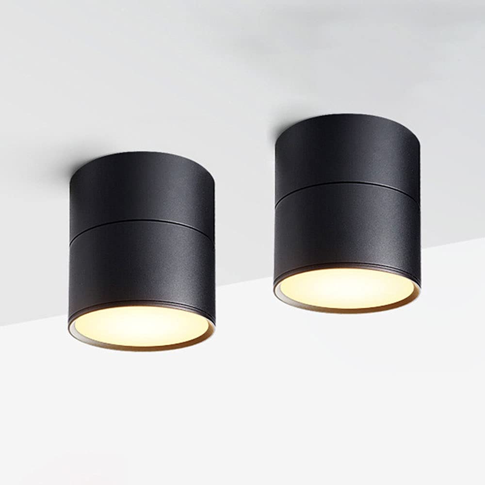 Focos de techo LED de 7W orientables con diseño cilíndrico moderno para decoración interior