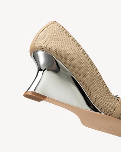 Cosy Women's Wedge Pump Mid Heel Pointed Toe Dressy Comfortable Heels Wedding Casual Shoes4