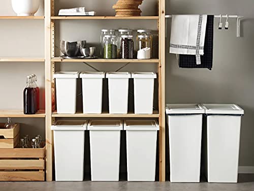 IKEA FILUR Mülleimer Mit Hebedeckel – 42 Liter, Weiß, Aus Robustem Kunststoff
