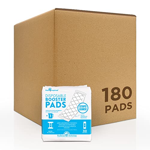 Image of Paw Inspired Disposable Flow-Through Booster Pads for Dog Diapers, 180 Pack
