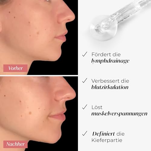 PLANTIFIQUE Rosenquarz Gua Sha Stein - Guasha Gesichtsmassage für Augenschwellungen, Hautstraffung, Lymphdrainage Gesicht - Face Massager 2