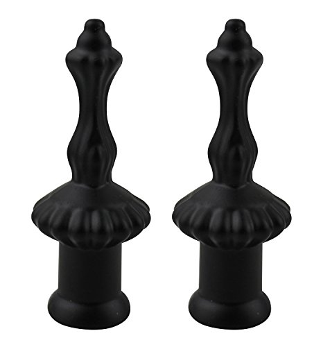 Image of Urbanest Set of 2 Markington Lamp Finial, 2-inch Tall, Matte Black