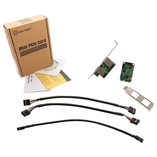 Image of I /O Crest SI-MPE24046 2-Port Gigabit Mini PCI-e Ethernet Network Interface Card