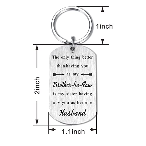 SOUSYOKYO Brother-in-law Gifts for Fathers Day, Best Brother in Law Ever Keychain, Personalized Birthday Wedding day Present for My Brother-in-law