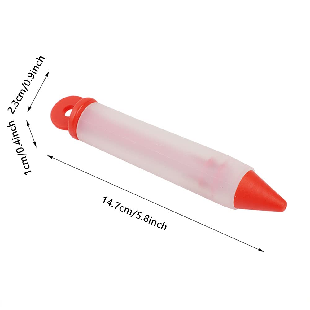 Stylo design à dessert en silicone Lybunair avec quatre buses pour décoration de chocolat et de crème, lettrage artistique et dessin sur gâteaux et pâtisseries (Bleu)