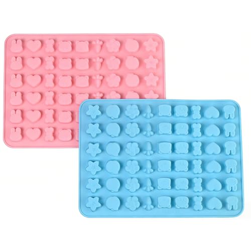 Lot De 2 Moules En Silicone En Forme D'oursons, 9 Motifs, Réutilisables Pour Chocolat Et Bricolage