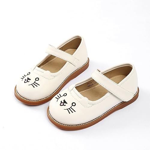 Toddler Little Girls White Size 6 Mary Jane Dress Shoes Flats for Girl School Uniform Shoes2