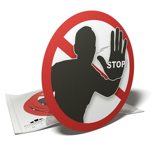 Autocollants de signalisation Stop - Accès interdit - Ne pas passer ni  traverser - Panneau de 95 mm pour intérieur ou extérieur - Lot de 6. : ...