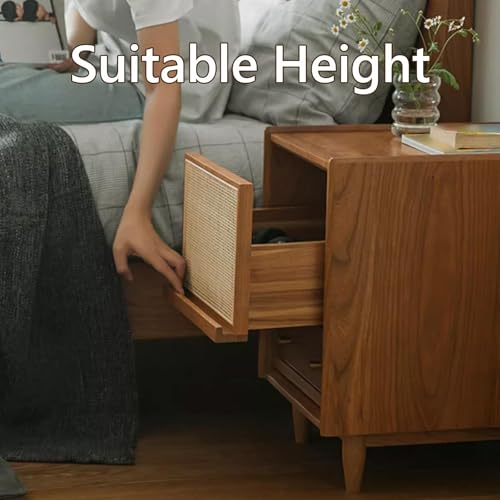 Table de chevet étroite multicolore en bois véritable pour petits espaces - 7