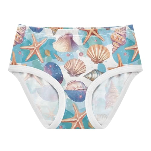Wusikd Shells Sea Girls' Underwear Cotton Stars Girls Briefs Soft Toddler Underwear 2T