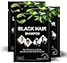 Produktbild WELL4U - Black Hair Shampoo - Shampoo gegen graue Haare - Schwarzes Haarshampoo zur Grauabdeckung - Ist Ihre natürliche Haarfarbe schwarz Möchten sie Ihre schwarze Haarfarbe zurück