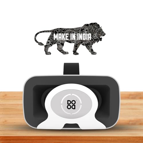 Image of Dood Make in India VR Headset | HD Lenses, Touch Button | Supports Android /iPhone | (White)