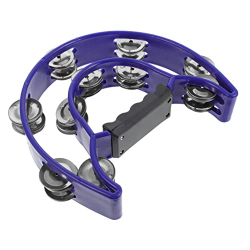 GALPADA 1Pc Creative Handheld Tambourine Musical Instrument for Percussion Rattle with Stainless Bells for Rhythm Play and Music Development
