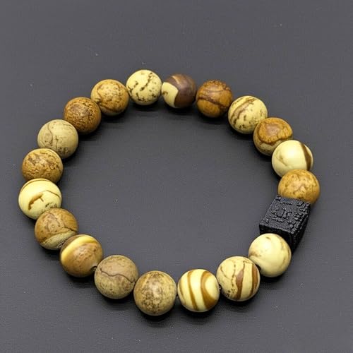 Image of THE MEN THING Natural Stone Bracelets - Adjustable Beaded Wristwear for Men & Boys (Multi-Design Collection)