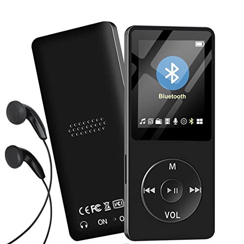 Mp3 Player With Bluetooth, Portable 32Gb Mp3 Hifi Music Players With Speaker, Multimedia Player With Fm Radio, Video, Alarm Clock For Kids, Long Play Time And Expandable Memory | Including Earphones #TOP12