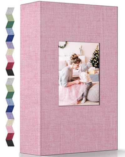 Image of popotop Photo Album 4x6-300 Photos Linen Cover Photo Books with 300 Horizontal Pockets,Slip-in Picture Albums for Family Wedding Anniversary Baby Vacation Pictures