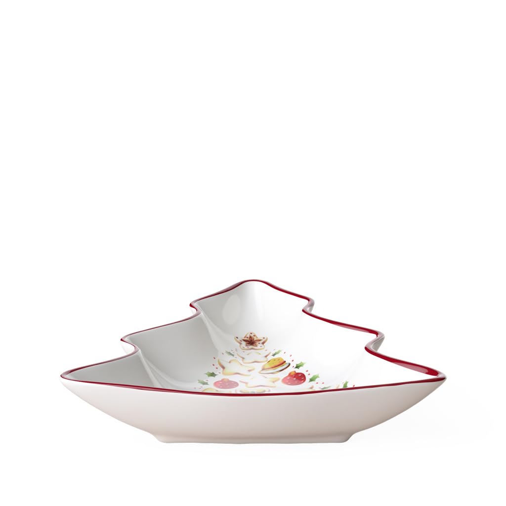 Villeroy & Boch, Winter Bakery Delight Dessert Bowl Red, Microwave Safe, Christmas, Decoration, Table, Bowl