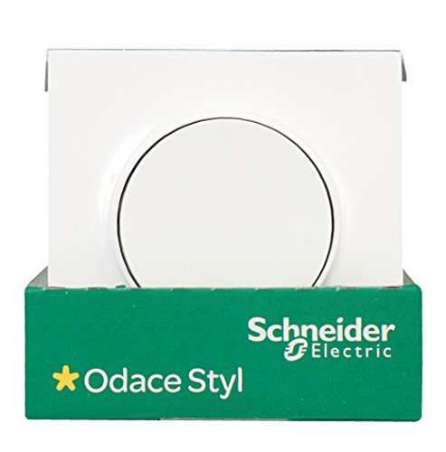Lot de 5 va et vient avec plaque de finition - Blanc - Odace - Schneider