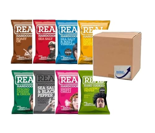 Real Crisps Mixed Case 35g (Pack Of 24)| Mix Flavours