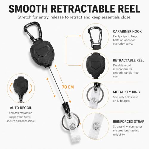YUNZYLO Retractable ID Card Holder, 70 CM - Image 7