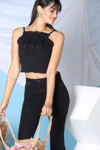 Image of GRECIILOOKS Women's Fashion Tops - Crop Tops, Loose Fit Oversized Shirts & Stylish Korean Tank Tops for Summer Wear