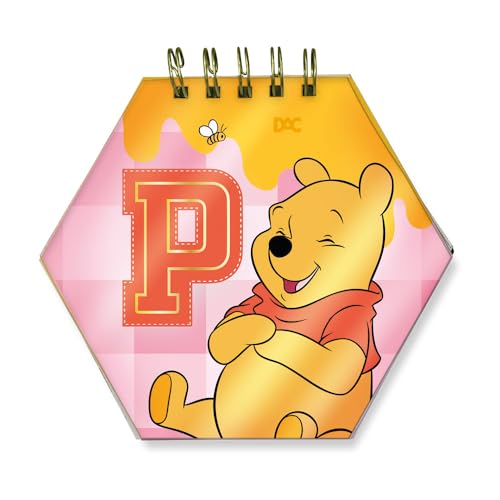 DAC - Caderno Smart Mini Hexagonal com 80 folhas Reposicionáveis (90g) Pooh - Fechamento em Elástico