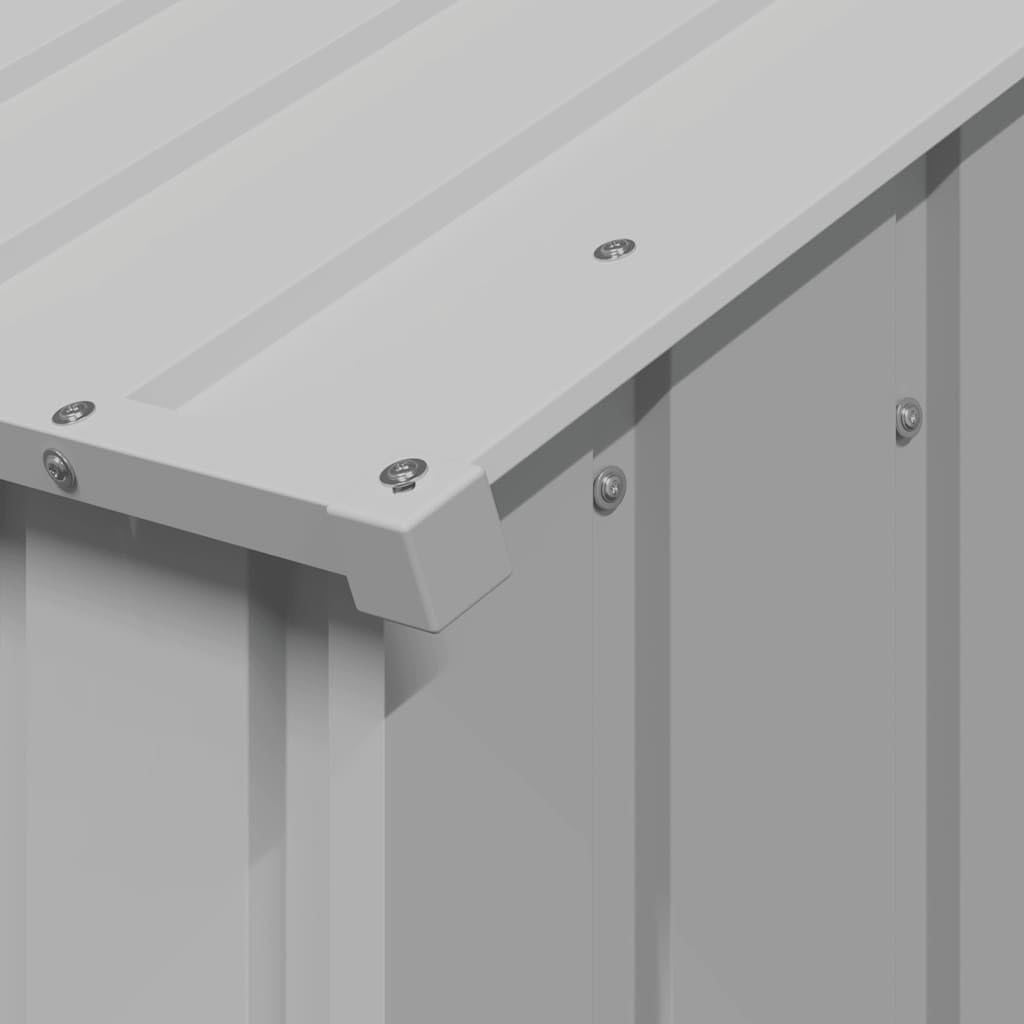 IKAYAA Caseta para Exteriores Grande, Caseta para Perros Acero Galvanizado 113x153x101 cm Gris