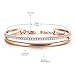 Rose Gold Bracelet for Women 'Timeline' Cuff Bangles Bracelet Christmas Jewelry Gift for Girls Mothers Day Gift