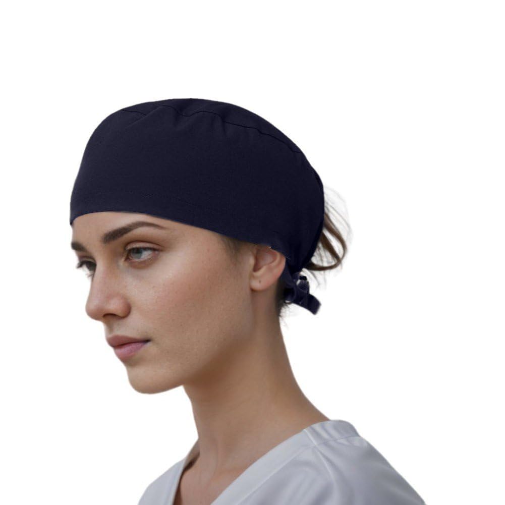 Unisex Scrub Cap z regulowanym krawatem klasyczny chirurg lekarz pielęgniarka czapki robocze chirurgiczne czapki do szorowania uniwersalna czapka spa