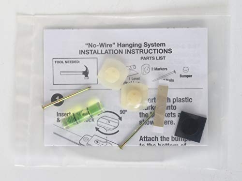 Image of Fletcher Picture Perfect No-Wire Hanging Kit | Keeps Frames Level with Flush Mount Hardware for Wall Art, Mirrors & Signs | Supports up to 50lbs. | 100 kit Bulk Pack
