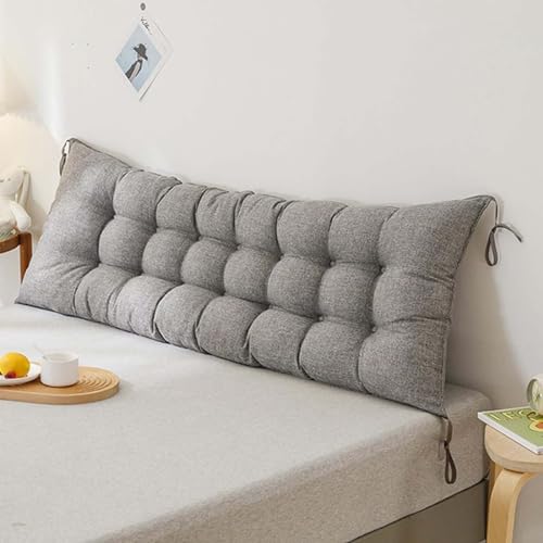 Cojín rectangular grande para cabecero, almohada de apoyo para la espalda para sofá, cojín lumbar de lectura, almohada de cabecero de pared, tamaño 150 x 10 x 50 cm, cómodo y elegante
