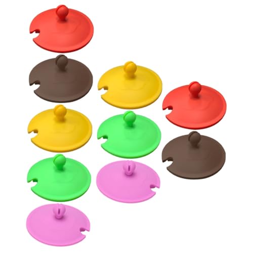 Cabilock 10 Tapas De Silicona para Tazas Funda a Prueba De Fugas Tapas De Silicona Duraderas Colores Surtidos