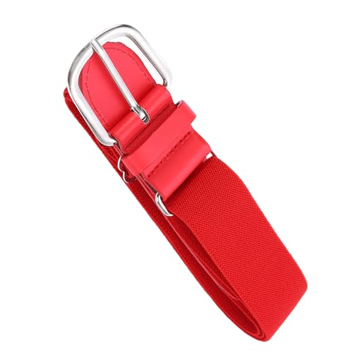 Teenage Elastic Baseball Waist Belt Stretchy Softball Waist Band Fashionable Decorative Metal Buckle Waistband4