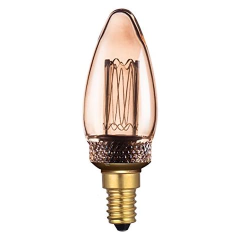 Candle Bulbs Non-Dimmable 2W Harwez E14 Screw C35 Small Edison 1800K Warm White Light for Retro Antique Style Decorate-1Pack Cover