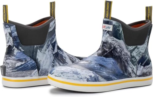 Image of SUREWAY Men's Ankle Fishing Deck Boots for Men-Waterproof,Professional Non-Slip Soles for Wet Slippery Surface,Neoprene Rubber Rain Boot /Shoes for Hunting Boating Gardening