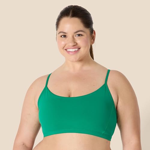 Amazon Essentials Women's Active FormFlex Buttery Soft Light Support Y-Back Thin Strap Yoga Sports Bra, Emerald Green, Medium - Image 7