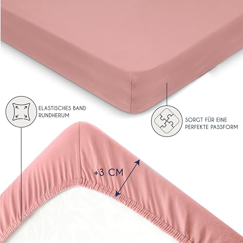 Dreamzie - Spannbettlaken - 80x160cm - 100% Baumwolle Jersey – Ansicht 4