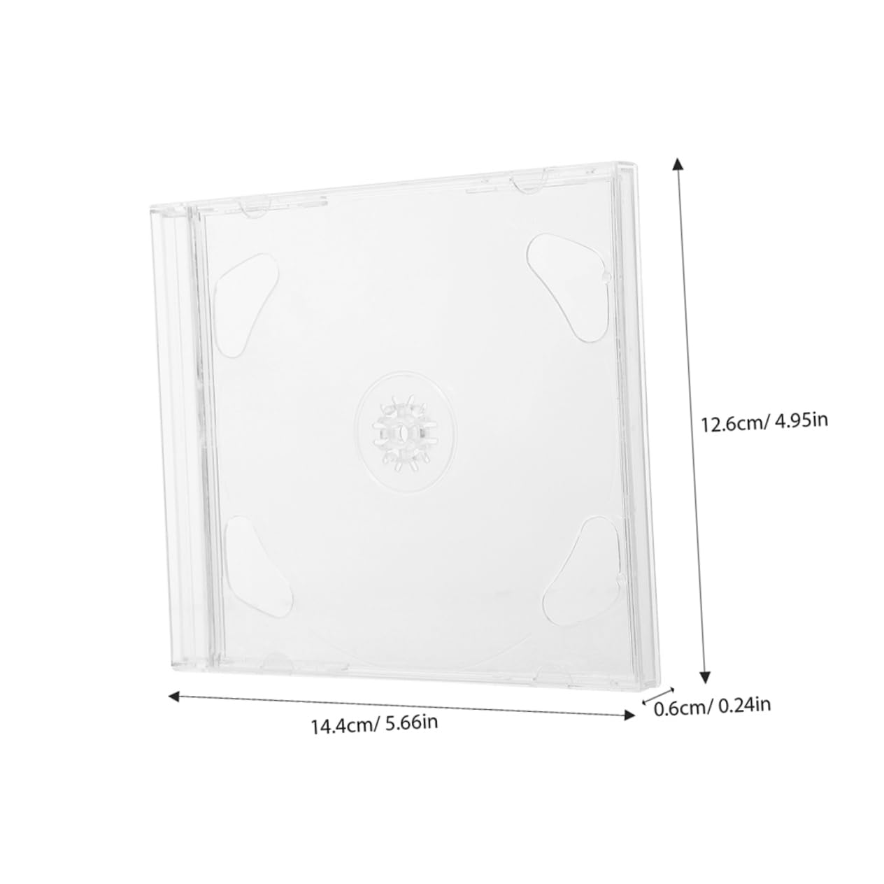 Mikinona 4pcs Transparent CD Storage Cases Disc Boxes for Dvd CD Protection Practical Organizer for Home Travel High Grade Material Versatile and Stylish Storage