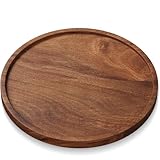 VERTORGAN Acacia Wood Serving Tray,8.7 Inch Decorative Trays Platter for Coffee Table,Living Room,Bar,Party,Mini Charcuterie Boards Cheese Board,Home Decor