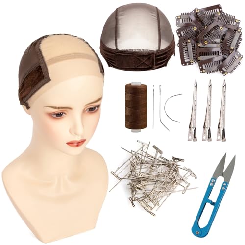 Wig Caps with Grip Band for Keeping Wigs in Place 5X4 HD Wig Caps for Women Adjustable Wig Grip Cap Band Brown Stocking Wig Caps Wide Transparent Lace for Front Wig Cap for Wig Making