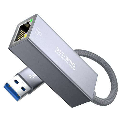 Adaptador USB Ethernet de 2.5 Gb, adaptador de red LAN USB 3.0 a RJ45, 10/100/1000/2500Mbps NIC de...