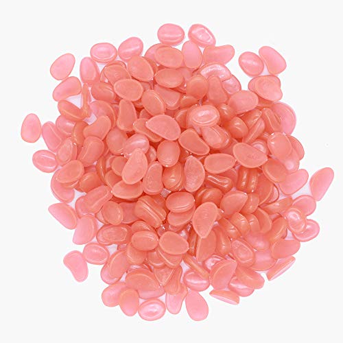 Glow in the Dark Pebble Stones - 200 Glow Rocks for Outdoor Yard