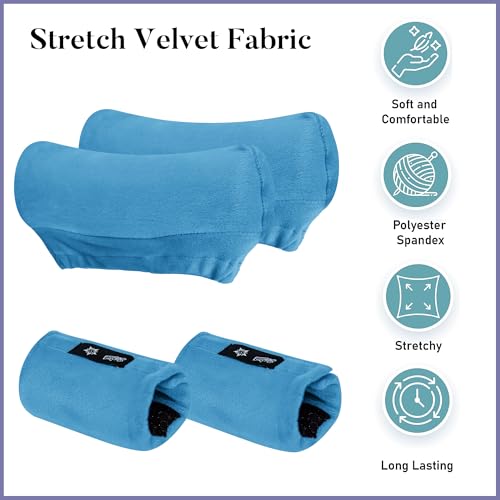 Coussinets de poignée pour béquilles en velours : protection de canne de marche