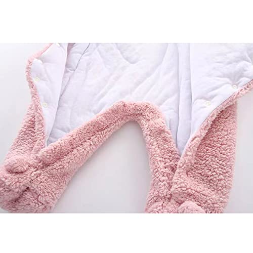 Baby Snowsuit Toddler Snow Suit Infant Boy Puffer Jacket Newborn Winter Coat 2T Baby Fleece Jumpsuit (Pink, 59)3